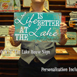 Personalized Lake House Sign – Life is Better at the Lake – Vintage Tin