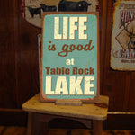 Lake House Sign. Custom, Vintage Lake Sign on Tin. Lake Cabin Sign
