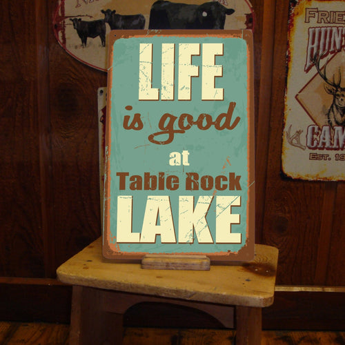 Lake House Sign. Custom, Vintage Lake Sign on Tin. Lake Cabin Sign