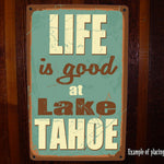 Lake House Sign. Custom, Vintage Lake Sign on Tin. Lake Cabin Sign