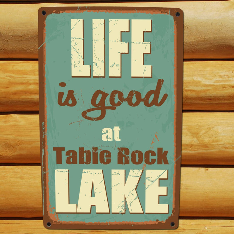 Lake House Sign. Custom, Vintage Lake Sign on Tin. Lake Cabin Sign