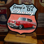 Custom Tin Sign - Featuring YOUR Car! Route 66 Tin Sign