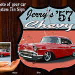 Custom Tin Sign - Featuring YOUR Car! Route 66 Tin Sign