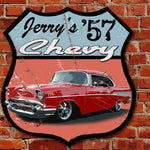 Custom Tin Sign - Featuring YOUR Car! Route 66 Tin Sign