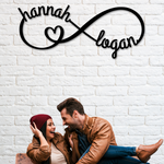 Infinity Heart Sign With Names