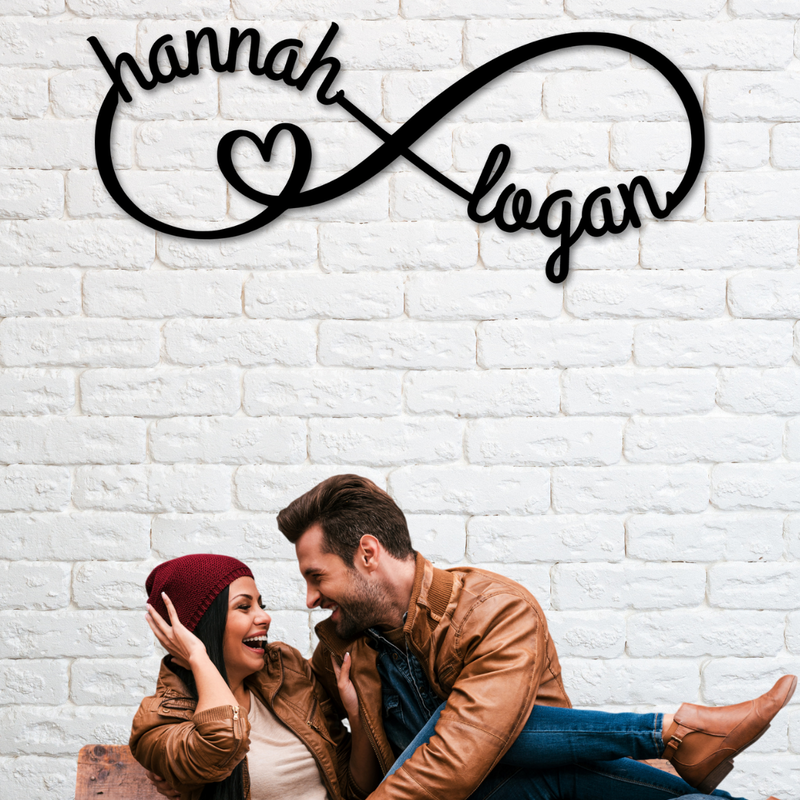 Infinity Heart Sign With Names